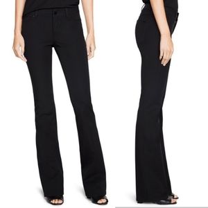 WHBM Skinny Flare Solid Black Jeans sz 12S